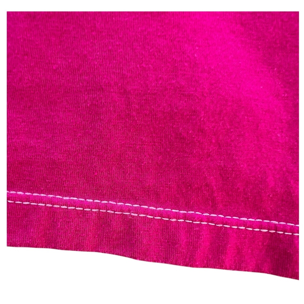 Champion Authentic Athletic Hot Pink Large Cotton Crop Short Sleeve Tee Shirt - Picture 6 of 12